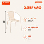 Cadeira Nargo — Beige — Infografia — medidas