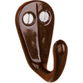 Gancho de alumínio 20x40mm castanho com parafusos — foto 1