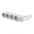 Bloco Tomadas 4x2p+T 3mt Branco/Cinza — foto 1