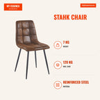 Cadeira Stahk — Marrom Vintage — Infografia | Infographic — dimensions
