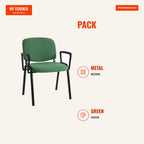 Pack 4 Cadeiras Ludus com Braços — Verde — Infografia | Infographic — dimensions