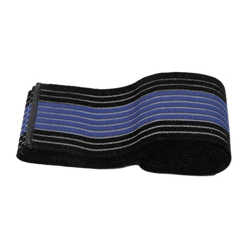 1 pçs 40-200cm bandagem de compressão protetor joelho suporte cinta desporto elásticos - Preto azul 40cm — foto 1 (fundo branco)
