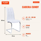 Cadeira Cumby — Branco — Infografia — medidas