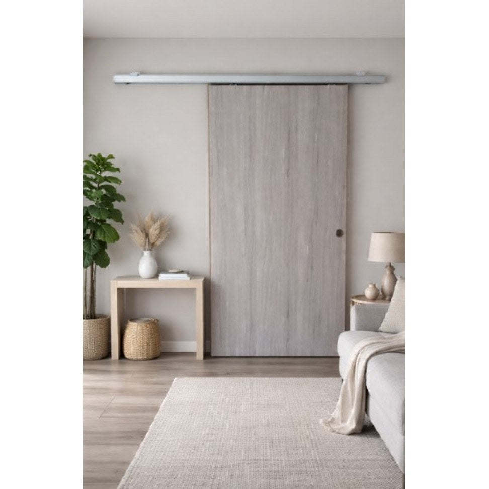 Kit de porta de correr 200x70 cm em carvalho cinza — foto 1