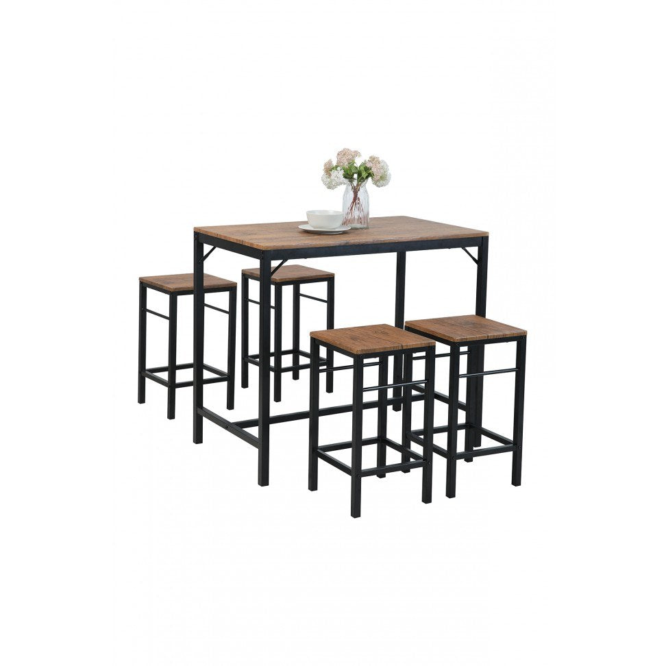 Conjunto de mesa de cozinha com 4 bancos — foto 1
