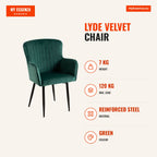 Cadeira Lyde Veludo — Verde — Infografia | Infographic — dimensions