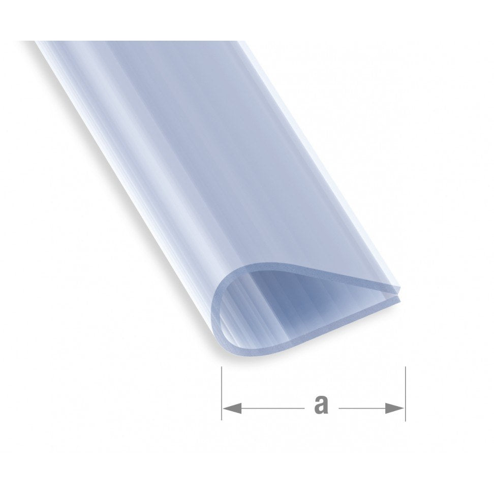 Baguete encadernação em PVC transparente 1 m — foto 1