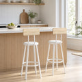 Conjunto de 2 Bancos de Bar Bancos Altos de Cozinha com Encosto e Apoio para Pés Estofados em PU Assento com 75,5 cm de Altura Fácil Montagem Estilo Industrial 41,5x36,5x99,5 cm — Ambiente | Lifestyle