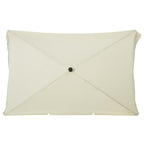 Chapéu de Sol Retangular de Jardim 198x130x240cm Chapéu de Sol de Alumínio com Função de Inclinação para Terraço Pátio Exterior Creme — foto 8