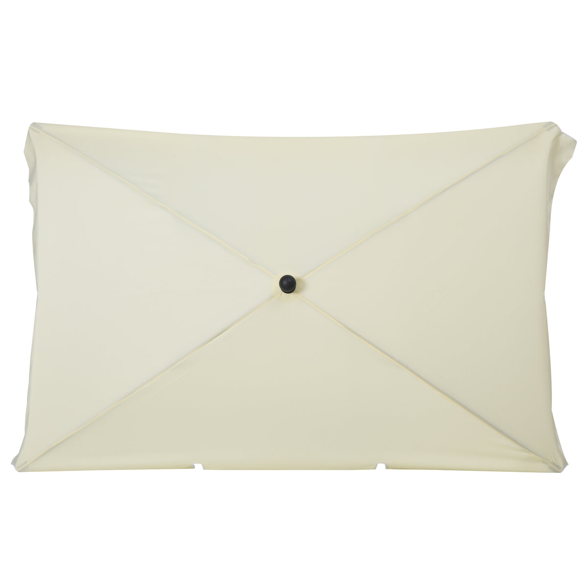 Chapéu de Sol Retangular de Jardim 198x130x240cm Chapéu de Sol de Alumínio com Função de Inclinação para Terraço Pátio Exterior Creme — foto 8