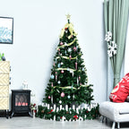 Árvore de Natal Artificial 180cm com 1000 Ramos de PVC Suporte Metálico Decoração de Natal para Interiores Ø102x180cm Verde — foto 2