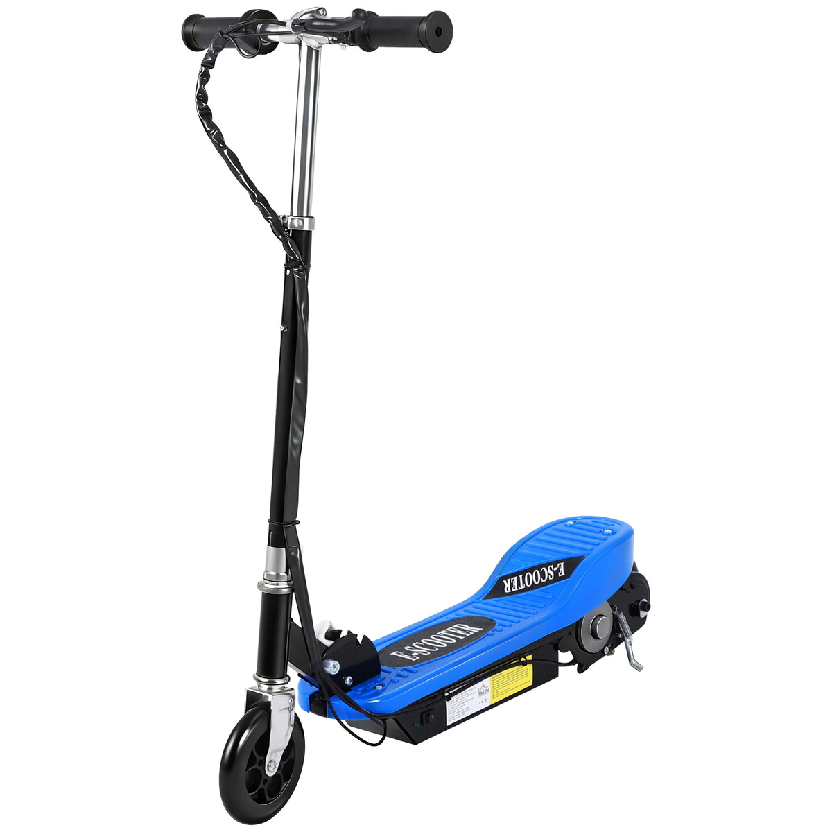 Trotinete Elétrica Dobrável para Crianças e Adolescentes acima de 7 Anos Velocidade de 10km/h Trotinete Elétrica com Guiador Ajustável e Freios Carga Máxima 50kg 78x37x89-95cm Azul — foto 1