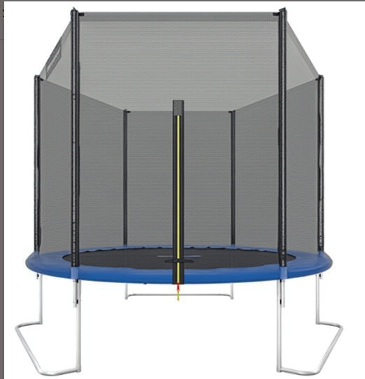 Trampolim de Jardim Ø223cm Trampolim para Crianças Adultos com Superfície de Salto Ø137cm Rede de Segurança Cobertura de Bordas e Escada para Exterior Azul — foto 1