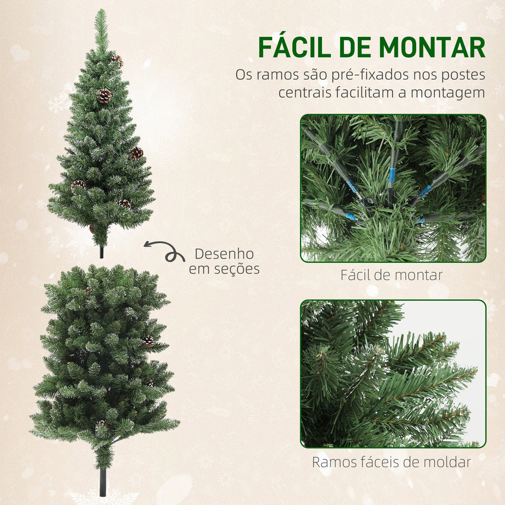 Árvore de Natal 150 cm Árvore de Natal Artificial com 395 Ramos e Suporte de Metal Árvore de Natal para Sala de Estar Interior Verde — foto 6