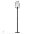 Lâmpada de pé com base de metal moderno com interruptor de pé Ф27,5x159 cm Preto — foto 1