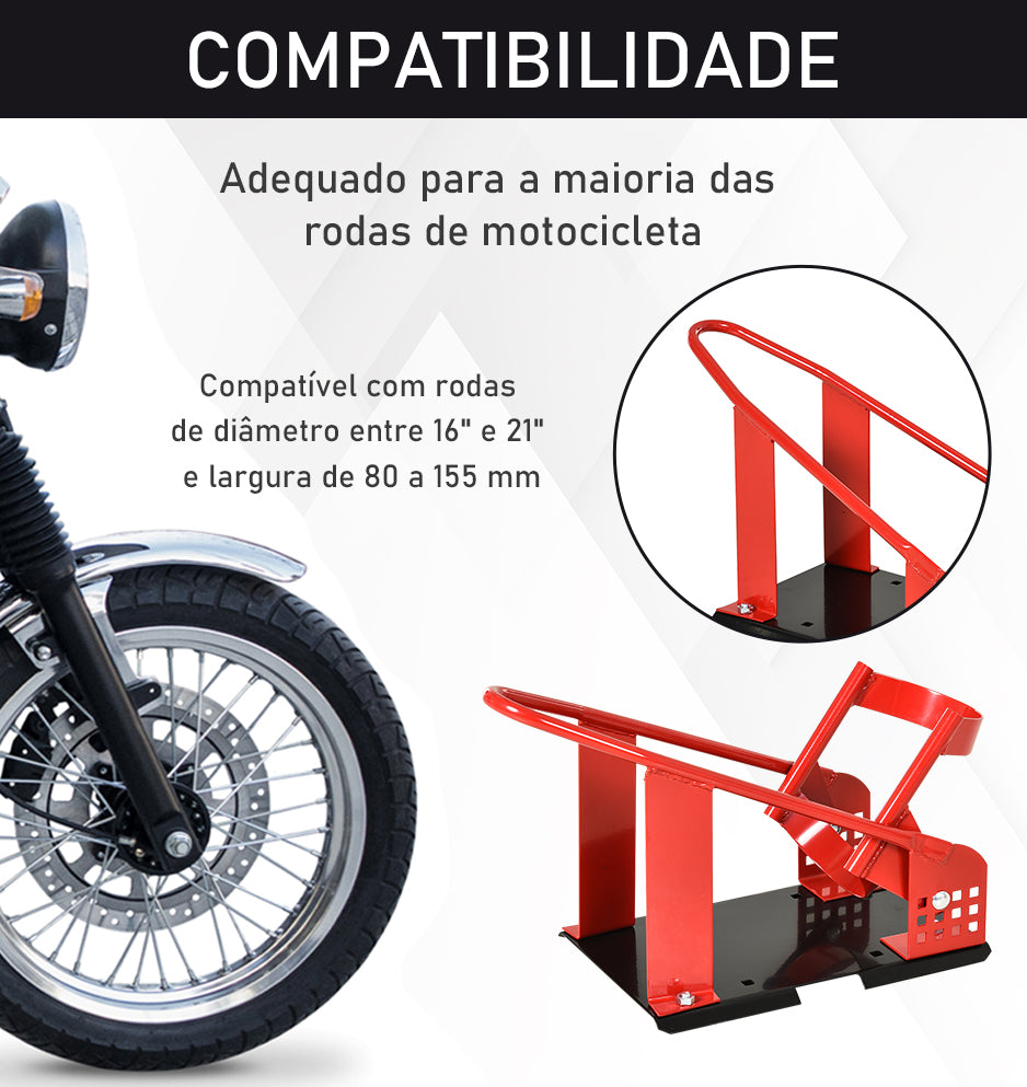 Cavalete Traseiro para Mota com Comprimento Ajustável Elevador Universal com Tampas de Borracha Estrutura Metálica Capacidade 450 kg para Trabalhos de Manutenção 51-69x27,5x34 cm Preto — foto 4