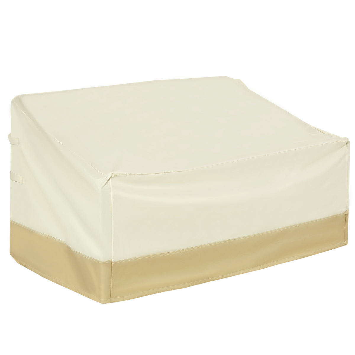 Capa Protetora para Móveis de Jardim 152x87x59-79 cm Cobertura de Móveis Mesas Exterior Tecido Oxford 600D Impermeável com Fivela para Pátio Terraço Bege e Creme — foto 1