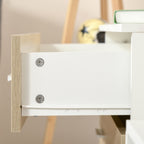 Cómoda com 4 Gavetas Cómoda Auxiliar de Armazenamento Moderna para Dormitório Corredor Sala de Estar 76x35x72cm Carvalho e Branco — foto 9