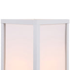 Candeeiro de Pé de Madeira com 3 Prateleiras De Armazenamento para Lâmpada E27 Potência Máx. 40W Candeeiro Moderno para Sala de Estar Dormitório 26x26x160cm Branco — foto 7
