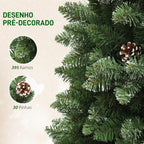 Árvore de Natal 150 cm Árvore de Natal Artificial com 395 Ramos e Suporte de Metal Árvore de Natal para Sala de Estar Interior Verde — foto 5