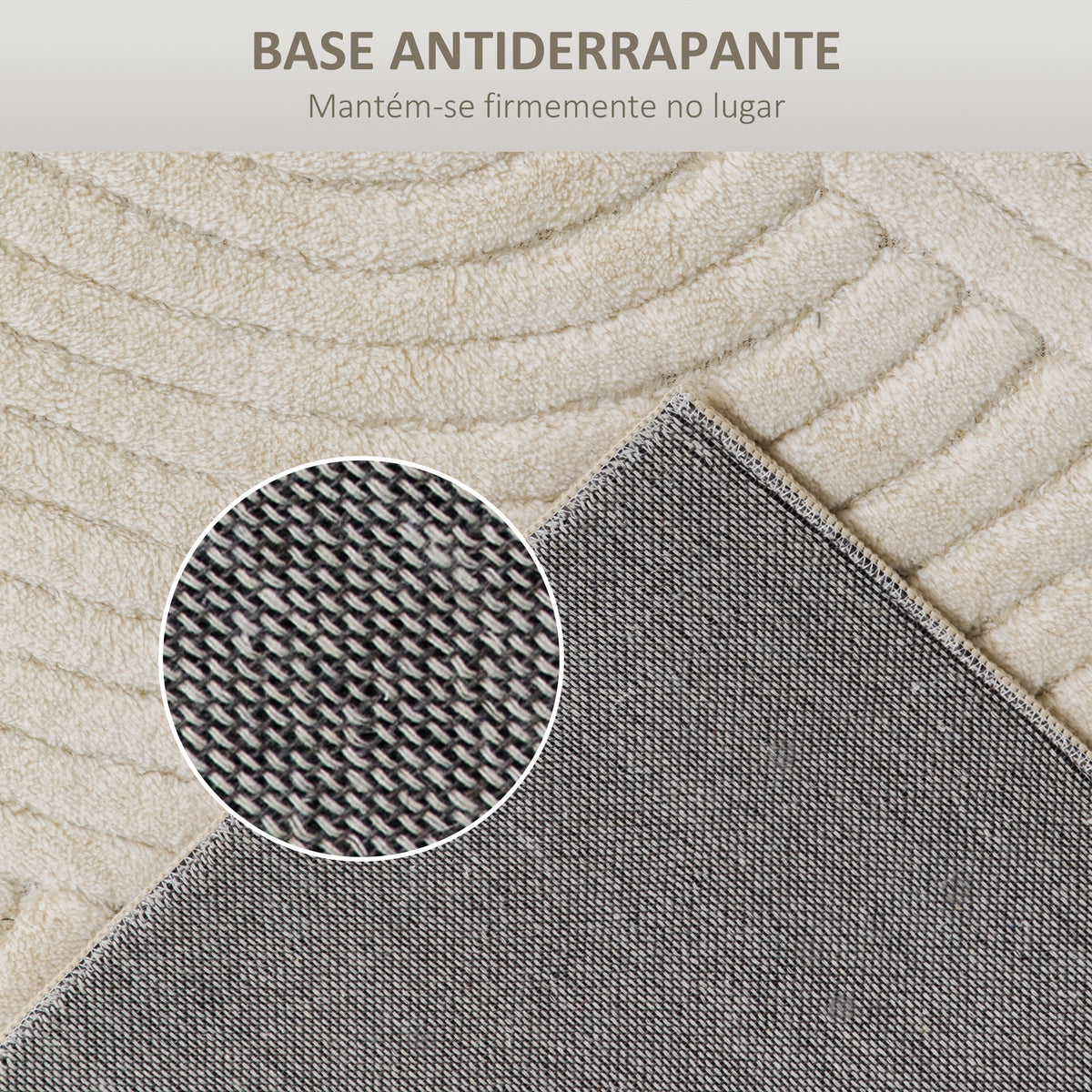 Tapete Sala de Estar 160x120 cm Tapete Pelo Curto Estilo Moderno Base Antiderrapante Tecida à Máquina Tapete para Sala de Estar Quarto Sala de Jantar Creme — foto 5