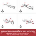 Árvore de Natal Artificial 180cm com 1000 Ramos de PVC Suporte Metálico Decoração de Natal para Interiores Ø102x180cm Verde — foto 6