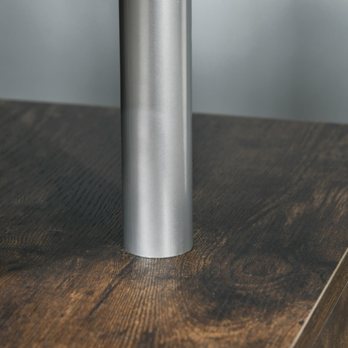 Mesa de apoio para sofá Mesa de centro para sala de estar Mesa de apoio estilo industrial em S com prateleiras em 3 níveis 48x48x48 cm Cor Madeira envelhecida — foto 9