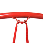 Cesta de Basquetebol de Parede Ø46 cm Aro de Basquetebol com Rede Estrutura Metálica 12 Ganchos para Interior e Exterior Vermelho — foto 8