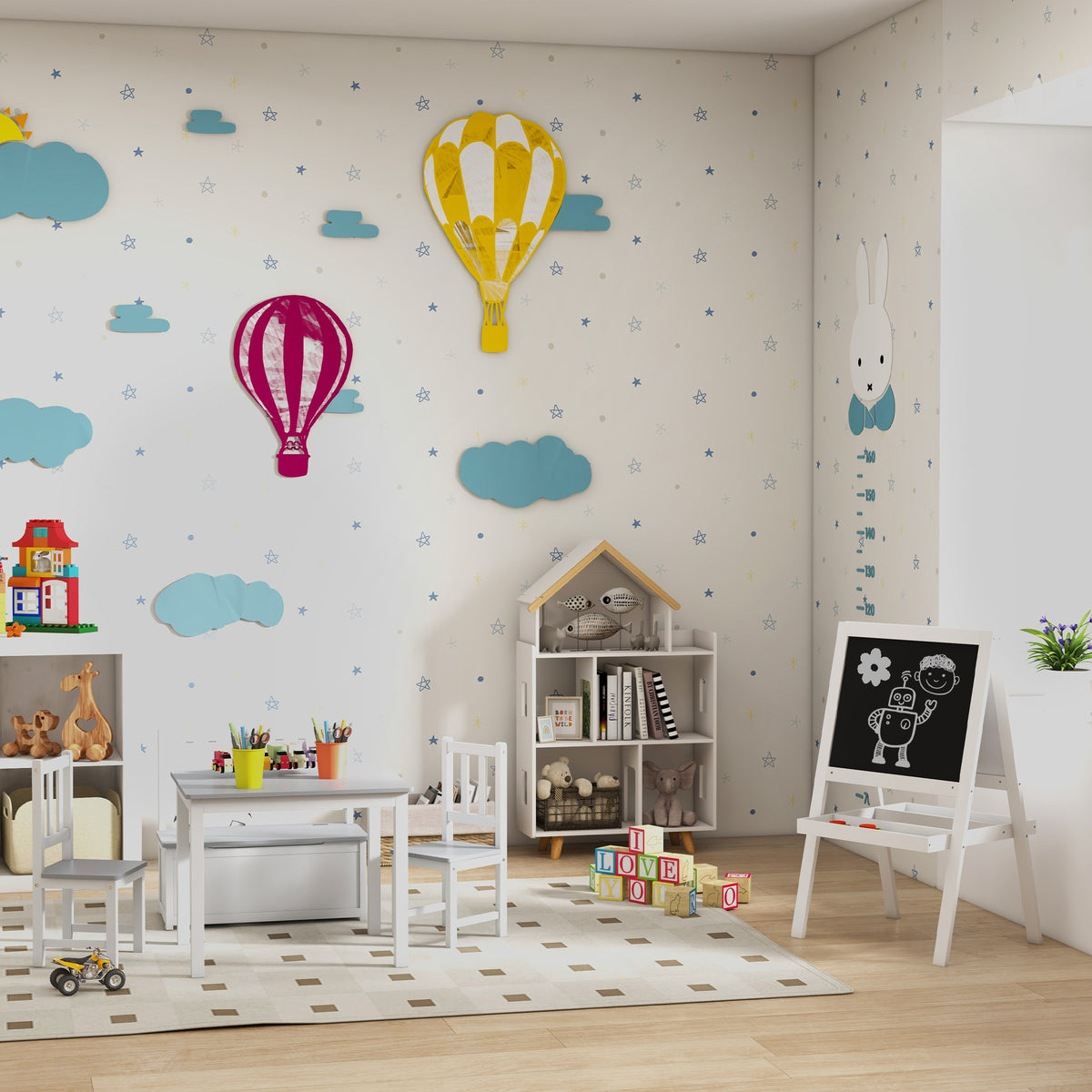 Cavalete quadro infantil 2 em 1 face quadro branco magnético e face quadro-negro a giz branco — imagem 7