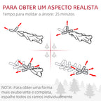 Árvore de Natal 180 cm Árvore de Natal Artificial Coberta de Neve com 479 Ramos e Suporte de Metal Árvore Natalícia para Sala Interior Verde — foto 7
