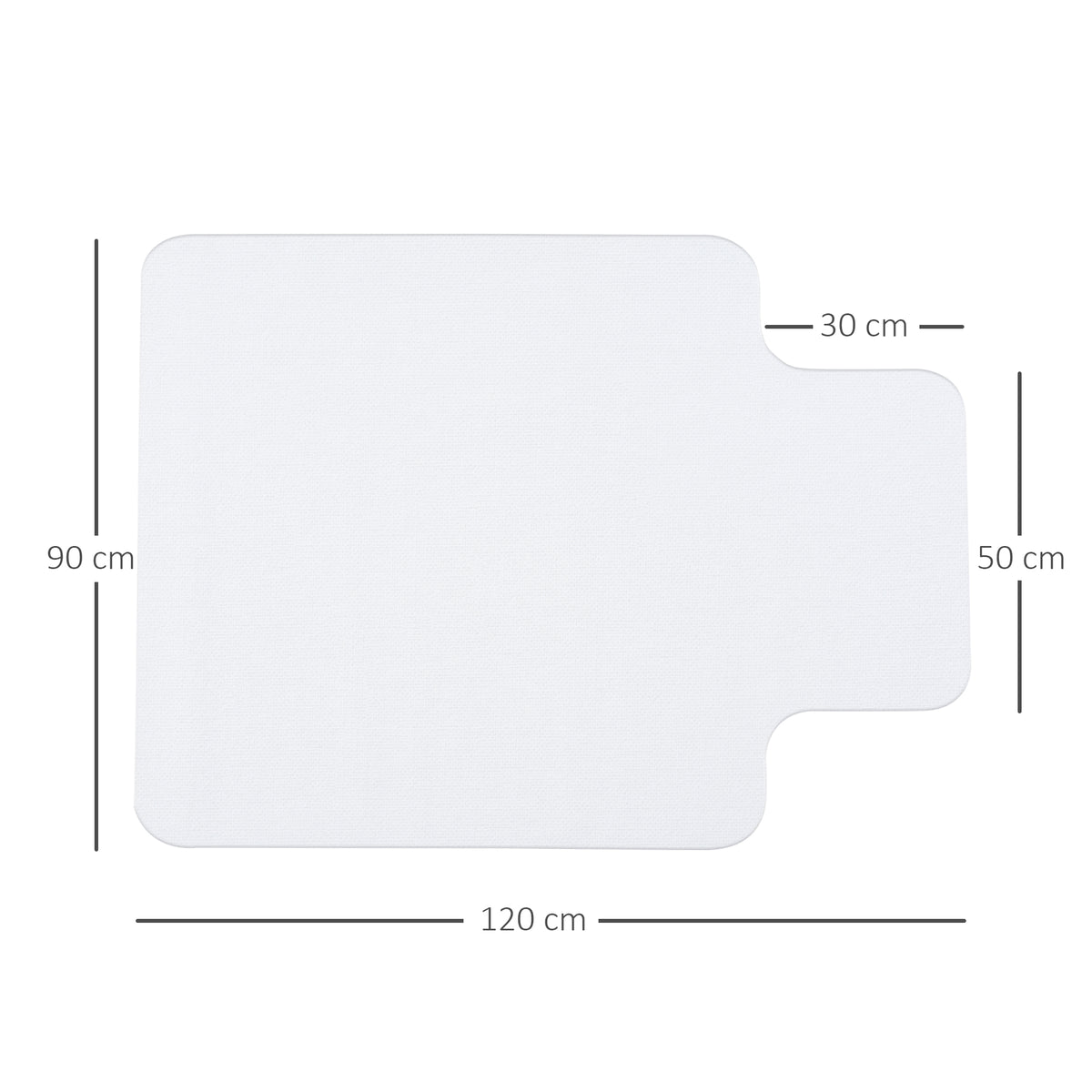 Tapete Protetor para Cadeira de Escritório 90x120 cm Protetor de Chão de PVC Transparente — foto 3