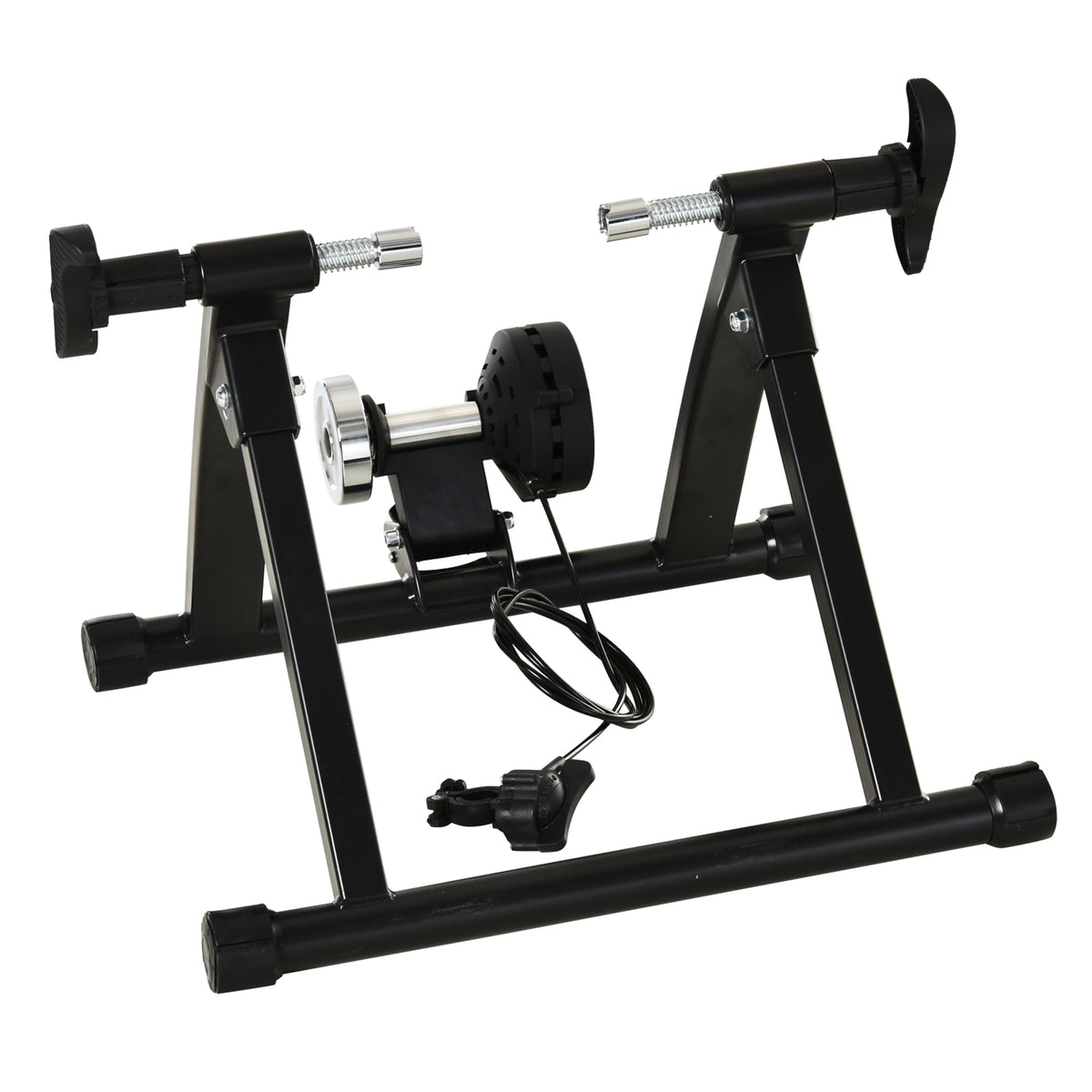 Rolo de Bicicleta Dobrável com Resistência Magnética Ajustável de 8 Níveis para Rodas de 650C/700C ou 26-28 Polegadas para Interior 68x62,5x49 cm Preto — foto 1