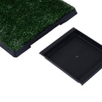 Sanita para Cães com Relva Artificial e Bandeja Sanita Interior para Animais de Estimação com Bandeja Lavável 51x63x6 cm Verde — foto 7