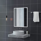 Espelho de Parede Decorativo 70x90 cm Espelho Retangular Espelho de Casa de Banho com 4 Ganchos Metálicos Estilo Moderno para Sala Quarto Entrada Branco — foto 7