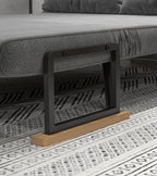Sofá Cama Sofá Convertível em Cama de 2 Lugares Dobrável com Encosto Ajustável em 5 Níveis e 2 Almofadas Acolchoadas para Escritório Dormitório Sala de Estar 102x73x81 cm Cinza - Modelo 1 — foto 7