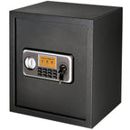 Cofre eletrônico sólido Caixa de segurança com chave 2 Códigos para casa Escritório Capacidade 32L Aço 35x30x39,3 cm Pret — foto 1