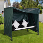 Capa para Móveis de Jardim Capa Protetora para Baloiços de Exterior com Zíper 177x114x152cm Verde — foto 2