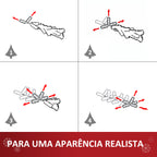 HOMCM Árvore de natal de 210 cm 2012ramos com Suporte Metálico Árvore de Natal de ponta branca artificial Realista para interiores Verde — foto 5