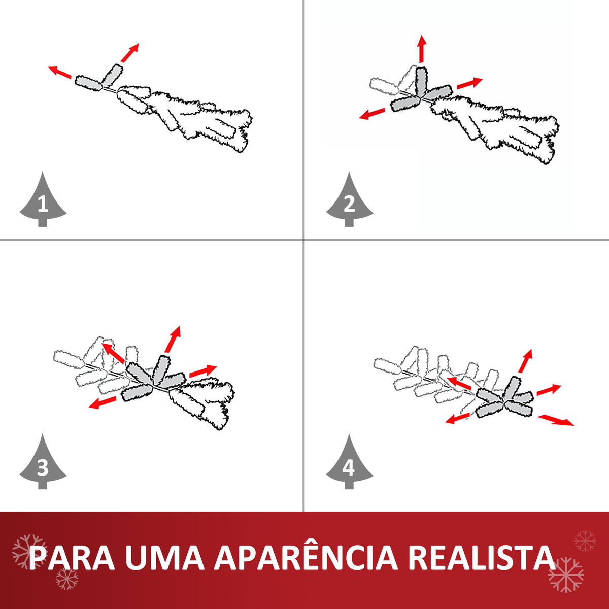 HOMCM Árvore de natal de 210 cm 2012ramos com Suporte Metálico Árvore de Natal de ponta branca artificial Realista para interiores Verde — foto 5