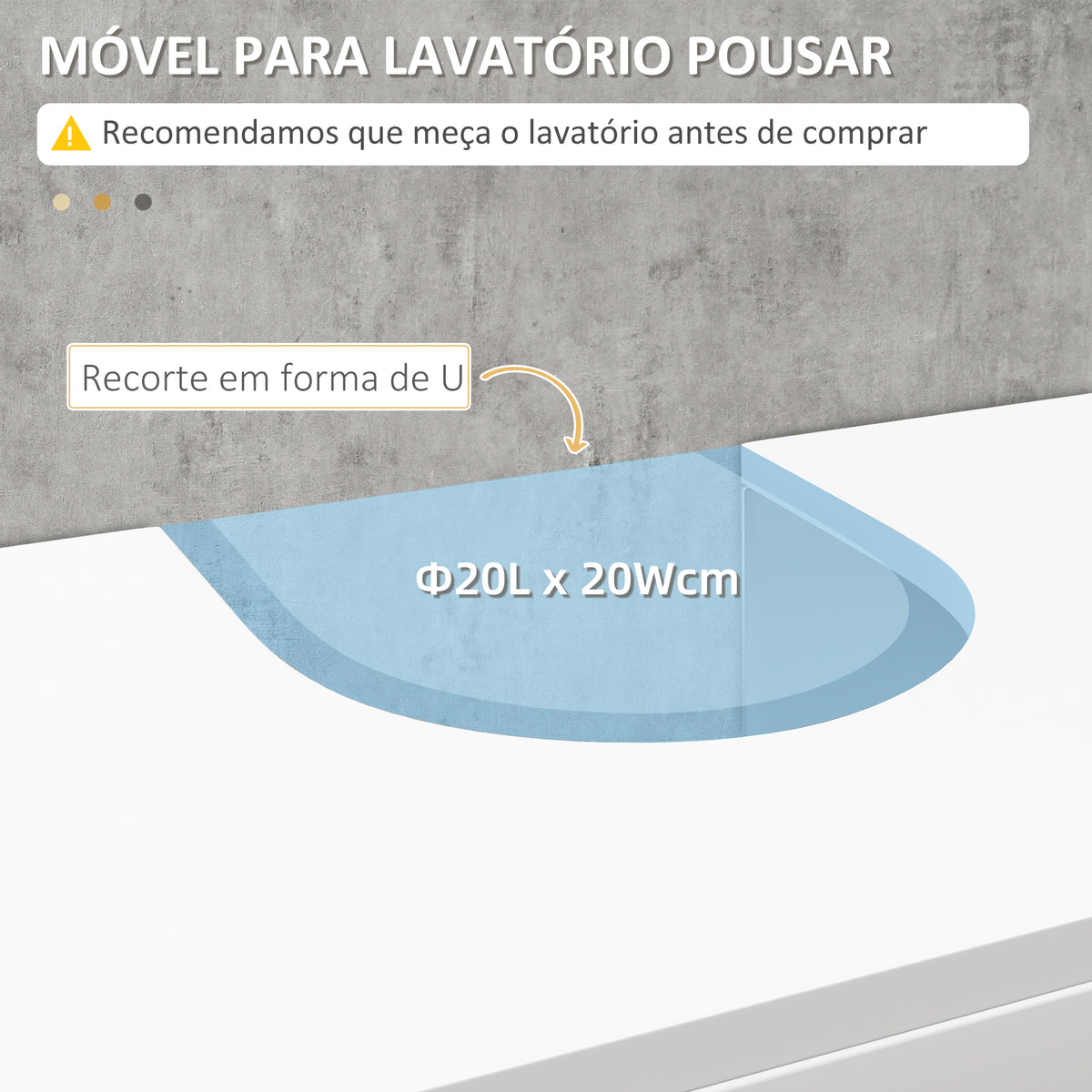 Móvel para Lavatório Pousar com Armário de 2 Portas Estante Aberto e Estante Ajustável Interior Carga 30 kg 60x30x60 cm Branco — foto 4