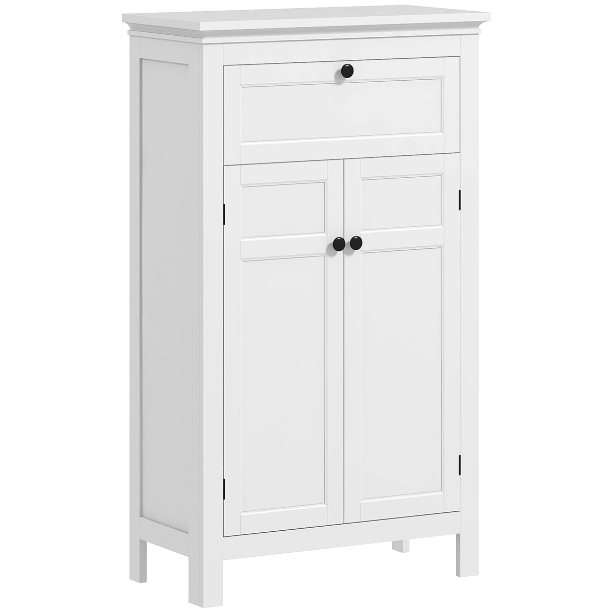 Armário Casa de Banho Móvel Casa de Banho com Gaveta 2 Portas e Prateleira Ajustável Armário Casa de Banho Moderno 60x30x102,5 cm Branco — foto 1