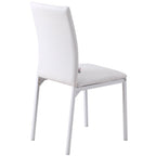 Conjunto de 4 Cadeiras de Sala de Jantar Estofadas com Pés de Metal Cadeiras Modernas para Cozinha Carga Máxima 41x50x91cm Branco — foto 7