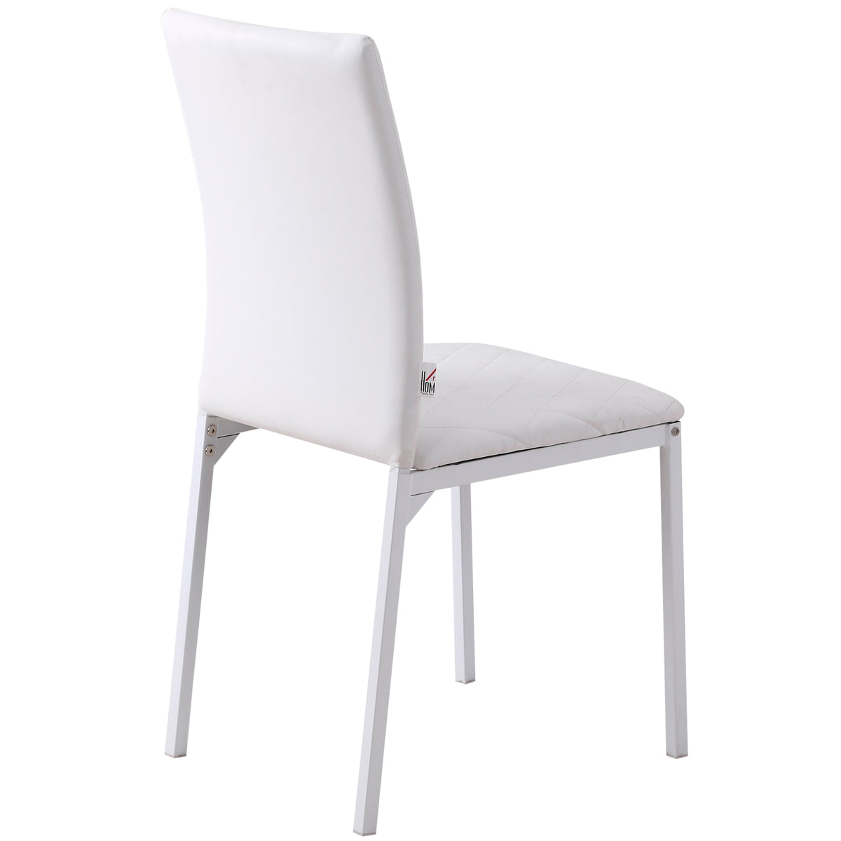 Conjunto de 4 Cadeiras de Sala de Jantar Estofadas com Pés de Metal Cadeiras Modernas para Cozinha Carga Máxima 41x50x91cm Branco — foto 7