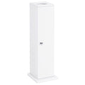 Armário de Casa de Banho Estreito Móvel de Casa de Banho com Orifício para Papel Higiénico e Prateleiras Estilo Moderno para Espaços Pequenos 19,5x19,5x65 cm Branco — foto 1