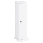 Armário de Casa de Banho Estreito Móvel de Casa de Banho com Orifício para Papel Higiénico e Prateleiras Estilo Moderno para Espaços Pequenos 19,5x19,5x65 cm Branco — foto 1