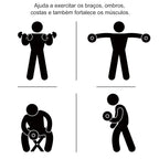 Conjunto de Halteres Ajustáveis 30kg com Barra de Conexão de Aço e Discos Desmontáveis Conjunto de Pesos para Treinamento em Casa Academia Escritório Preto — foto 7