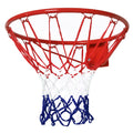 Cesta de Basquetebol de Parede Ø46 cm Aro de Basquetebol com Rede Estrutura Metálica 12 Ganchos para Interior e Exterior Vermelho — foto 1