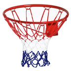 Cesta de Basquetebol de Parede Ø46 cm Aro de Basquetebol com Rede Estrutura Metálica 12 Ganchos para Interior e Exterior Vermelho — foto 1