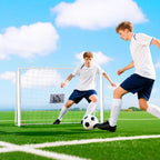 Baliza de Futebol Baliza de Futebol com Suporte de Metal e Rede para Treino e Diversão de Futebol no Jardim Ar Livre 186x62x123 cm Branco — foto 2