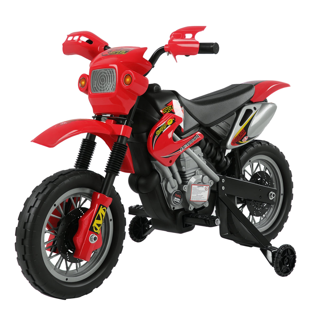 Mota Elétrica para Crianças Mota Elétrica Infantil Bateria 6V para Crianças acima de 3 Anos com Rodas de Apoio 102x53x66 cm Vermelho e Preto — foto 1